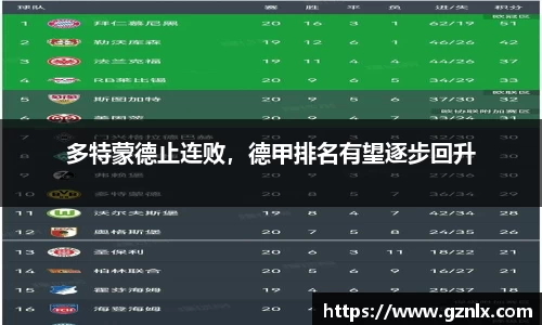 多特蒙德止连败，德甲排名有望逐步回升